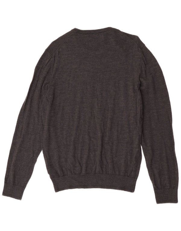 Penguin Mens Boat Neck Jumper Sweater XL Grey Merino Wool