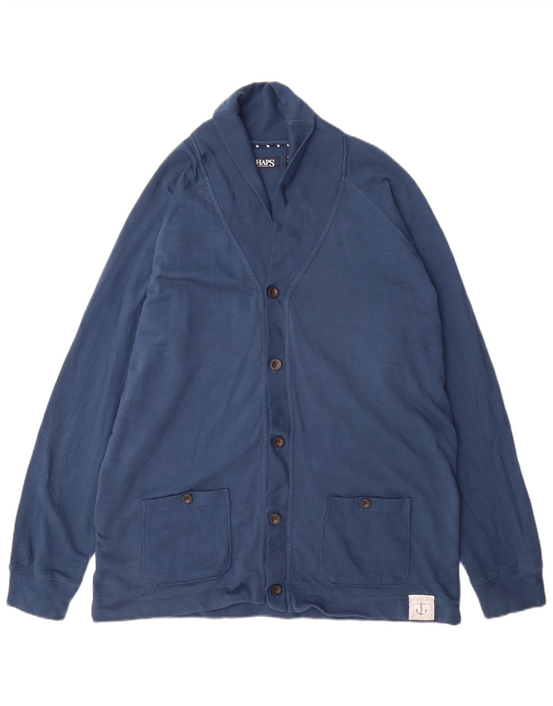 Chaps Mens Tracksuit Top Jacket Large Navy Blue Cotton