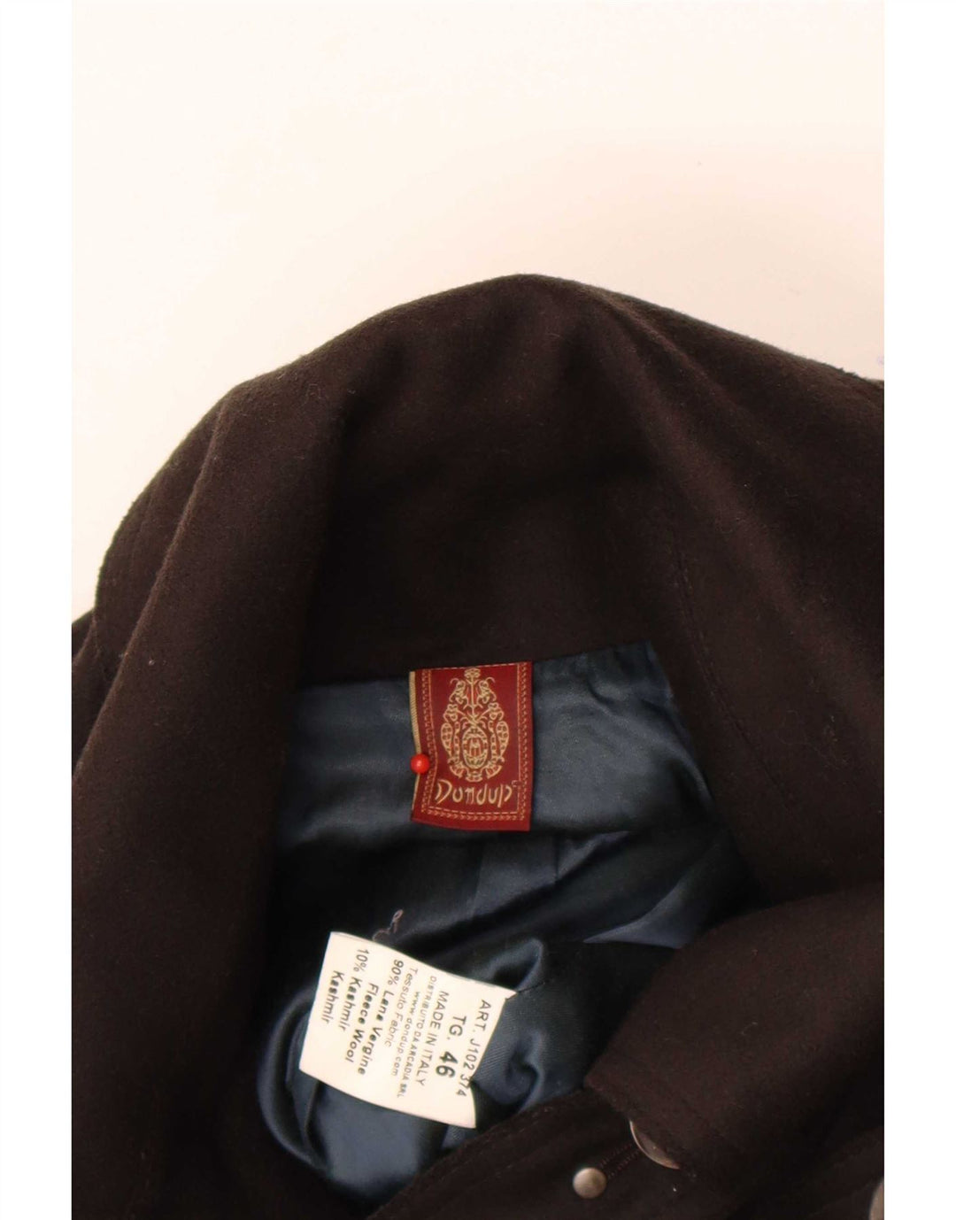 Dondup Womens Pea Coat IT 46 Large Brown Wool