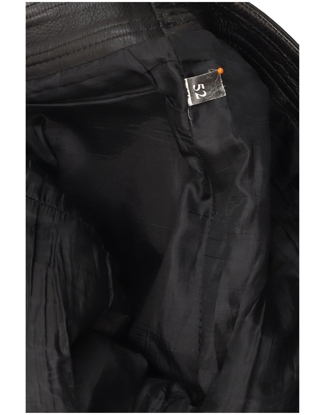 VINTAGE Mens Straight Leather Trousers W30 L30 Black