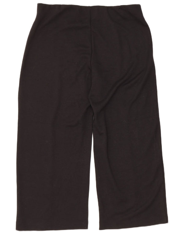 Marks & Spencer Womens Wide Leg Casual Trousers UK 20 2XL W40 L30 Black