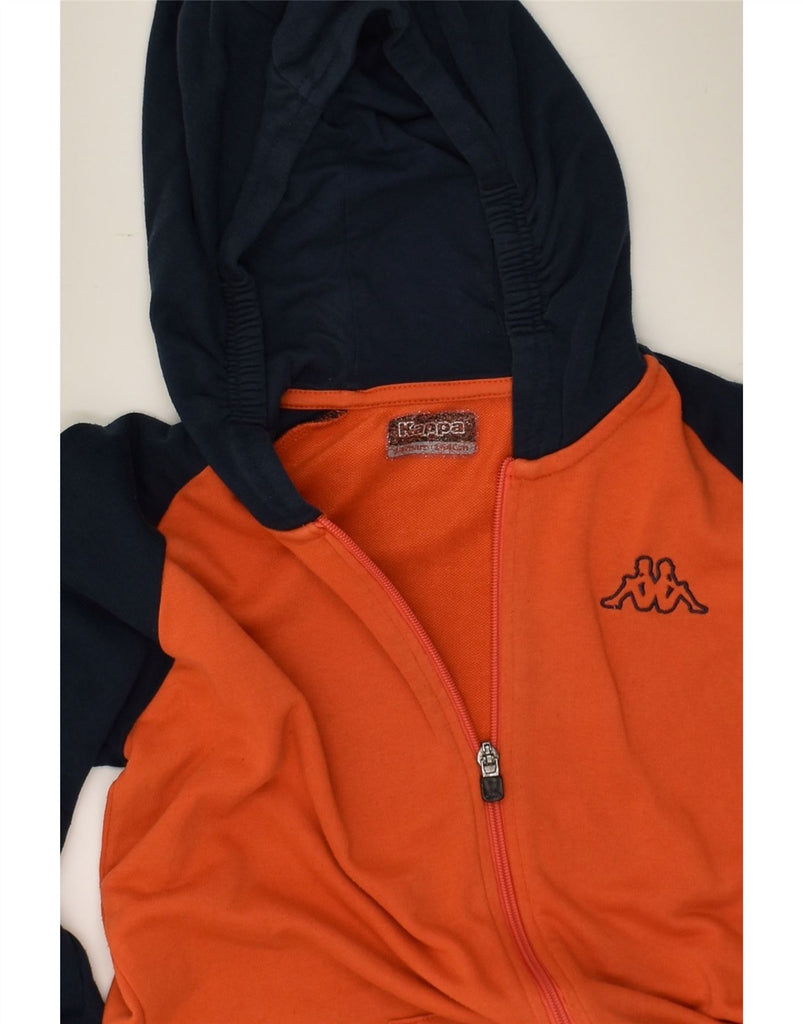 KAPPA Boys Zip Hoodie Sweater 13-14 Years Orange Colourblock | Vintage Kappa | Thrift | Second-Hand Kappa | Used Clothing | Messina Hembry 