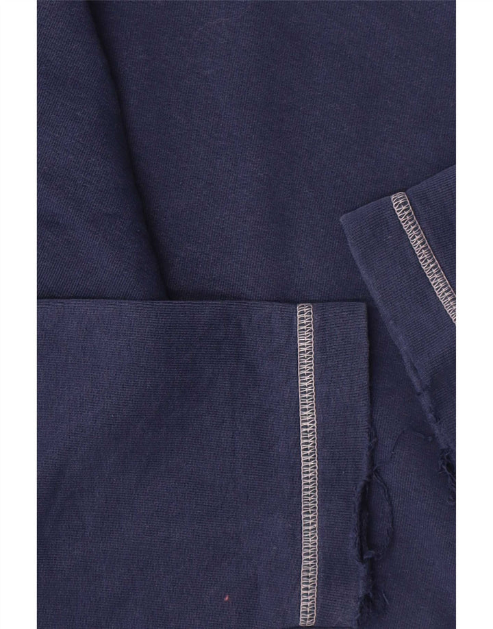 Levi's Mens Top Long Sleeve Medium Navy Blue Colourblock Cotton