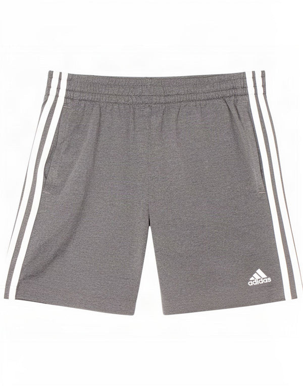 Adidas Boys Aeroready Sport Shorts 11-12 Years Grey Flecked Polyester