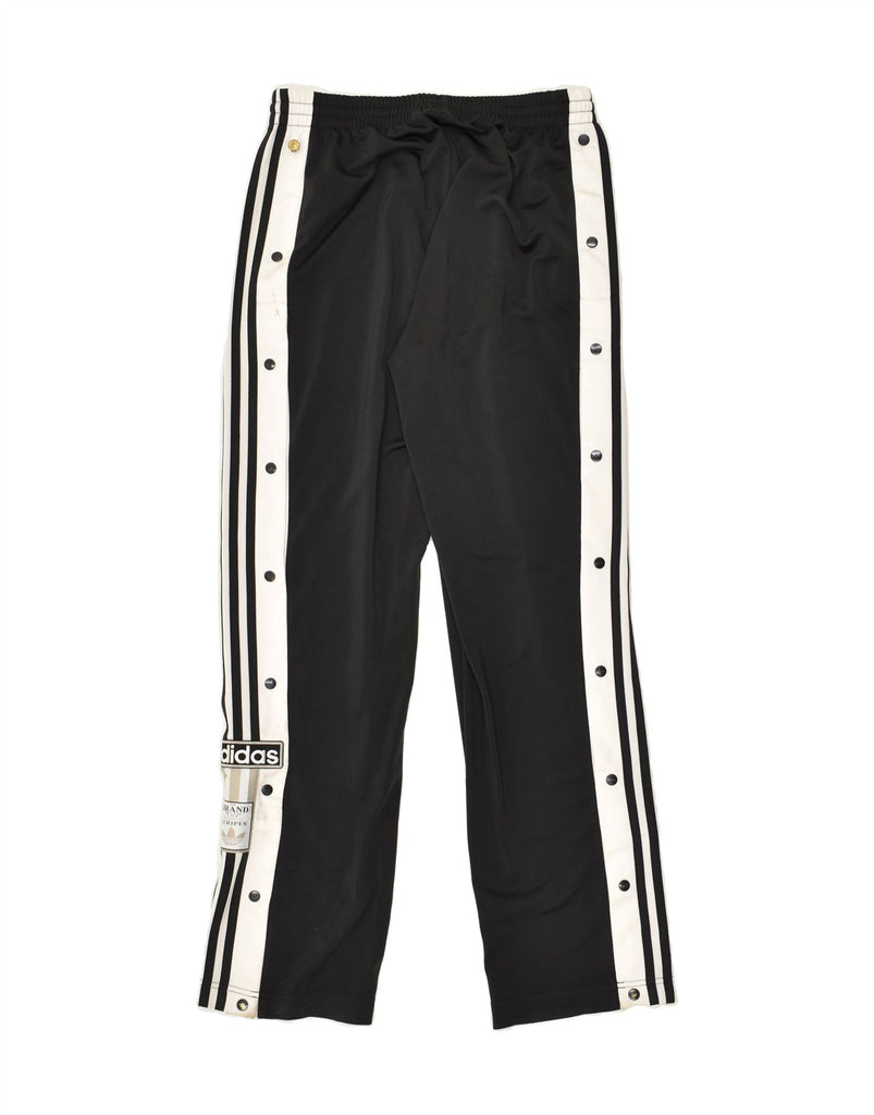 ADIDAS Womens Tracksuit Trousers UK 12 Medium  Black Polyester | Vintage Adidas | Thrift | Second-Hand Adidas | Used Clothing | Messina Hembry 