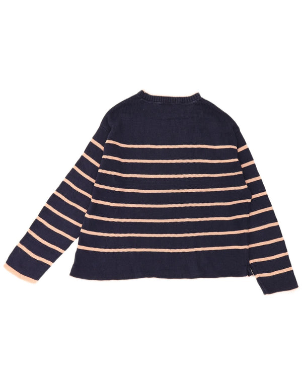 Crew Clothing Womens Turtle Neck Jumper Sweater UK 14 Large Navy Blue