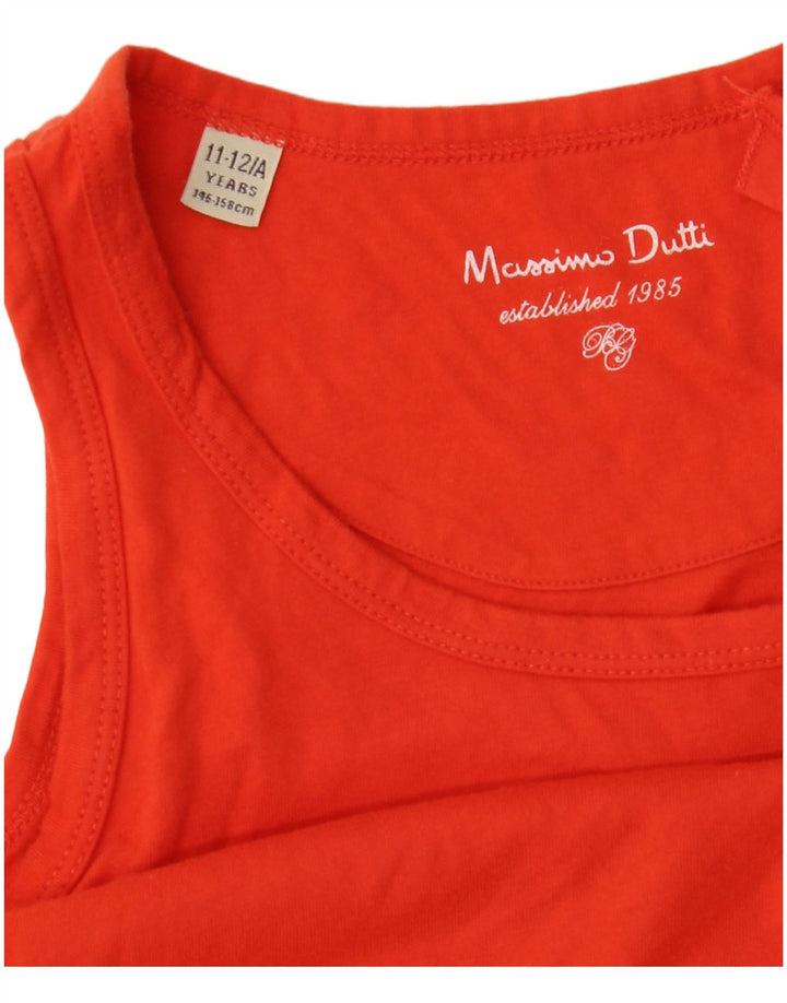 Massimo Dutti Girls Vest Top 11-12 Years Orange