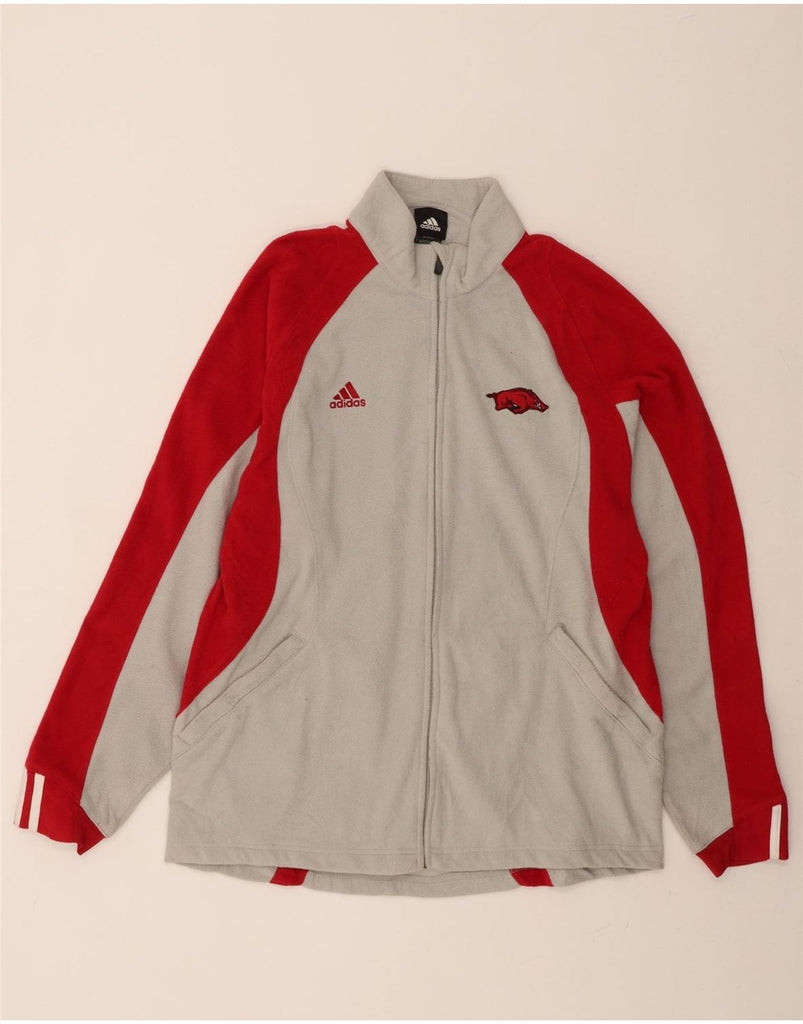 ADIDAS Mens Climawarm Fleece Jacket UK 38 Medium Grey Colourblock Vintage Adidas and Second-Hand Adidas from Messina Hembry 