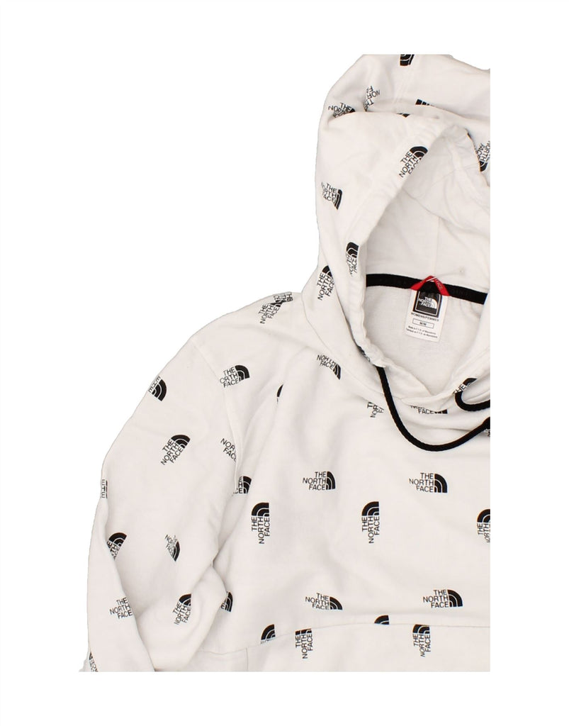 THE NORTH FACE Womens Graphic Hoodie Jumper UK 14 Medium White Spotted | Vintage The North Face | Thrift | Second-Hand The North Face | Used Clothing | Messina Hembry 