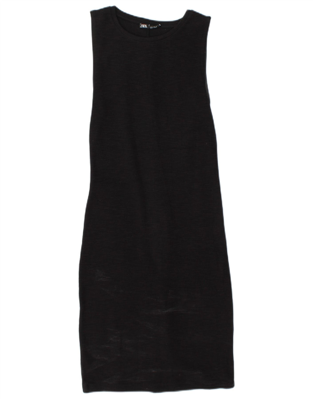 Zara Womens Sleeveless Sheath Dress UK 10 Small Black