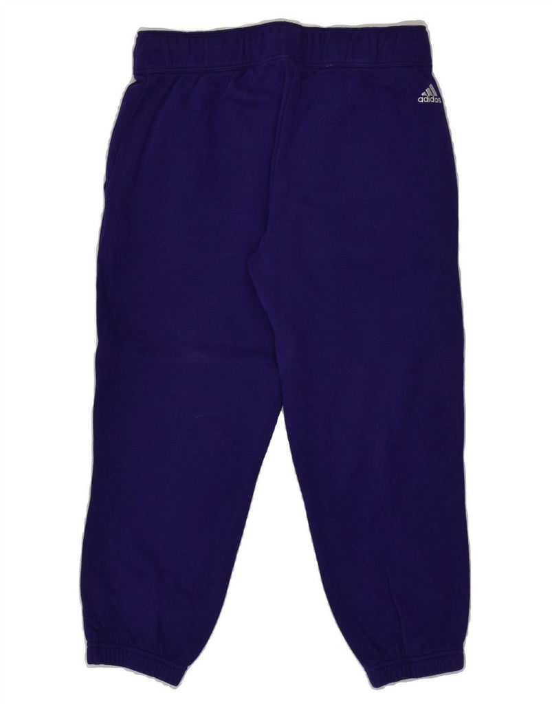 ADIDAS Womens Capri Tracksuit Trousers Joggers UK 8-10 Small Purple Cotton | Vintage Adidas | Thrift | Second-Hand Adidas | Used Clothing | Messina Hembry 