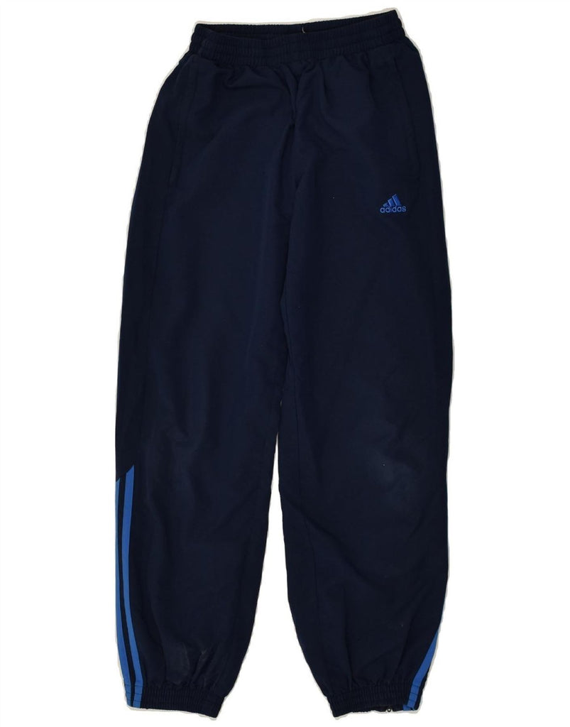 ADIDAS Boys Tracksuit Trousers Joggers 11-12 Years Navy Blue Polyester | Vintage Adidas | Thrift | Second-Hand Adidas | Used Clothing | Messina Hembry 