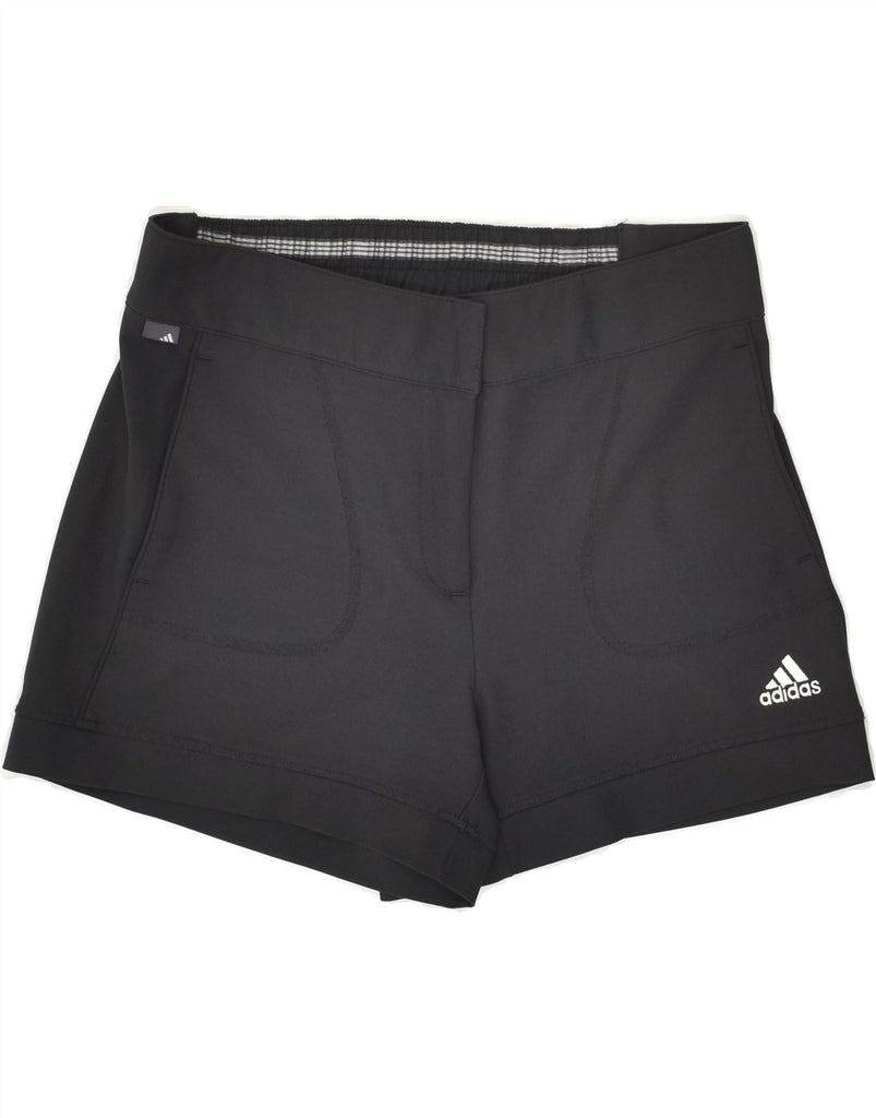 ADIDAS Womens Clima 365 Sport Shorts UK 10 Small Black Polyester Vintage Adidas and Second-Hand Adidas from Messina Hembry 