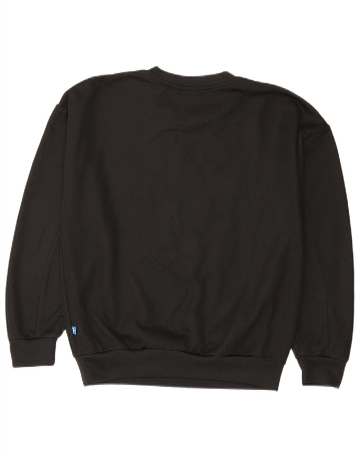 Adidas Womens Graphic Sweatshirt Jumper UK 8 Small Black Geometric