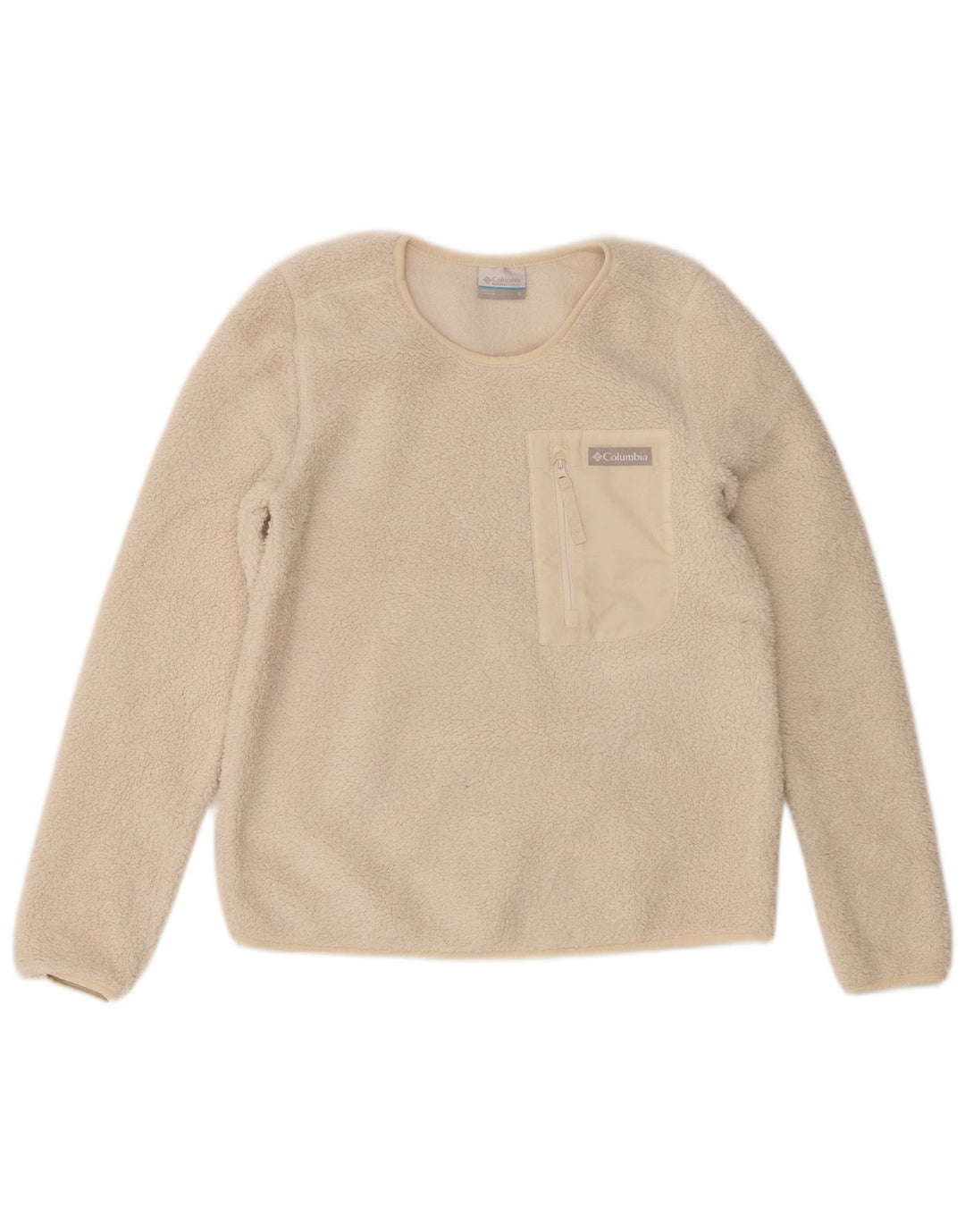 Columbia Womens Fleece Jumper UK 10 Small White Polyester