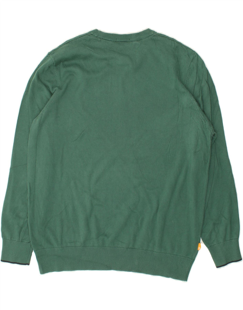 TIMBERLAND Mens Crew Neck Jumper Sweater XL Green Cotton | Vintage Timberland | Thrift | Second-Hand Timberland | Used Clothing | Messina Hembry 