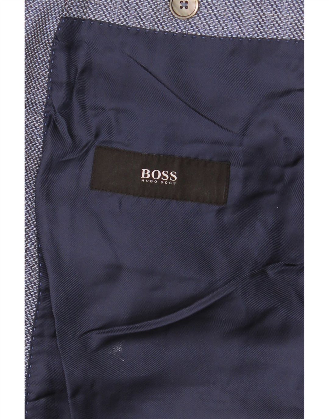 Hugo Boss Mens 2 Button Blazer Jacket UK 38 Medium Blue