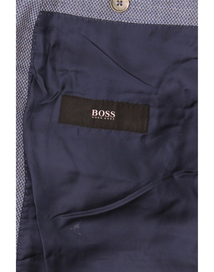 Hugo Boss Mens 2 Button Blazer Jacket UK 38 Medium Blue