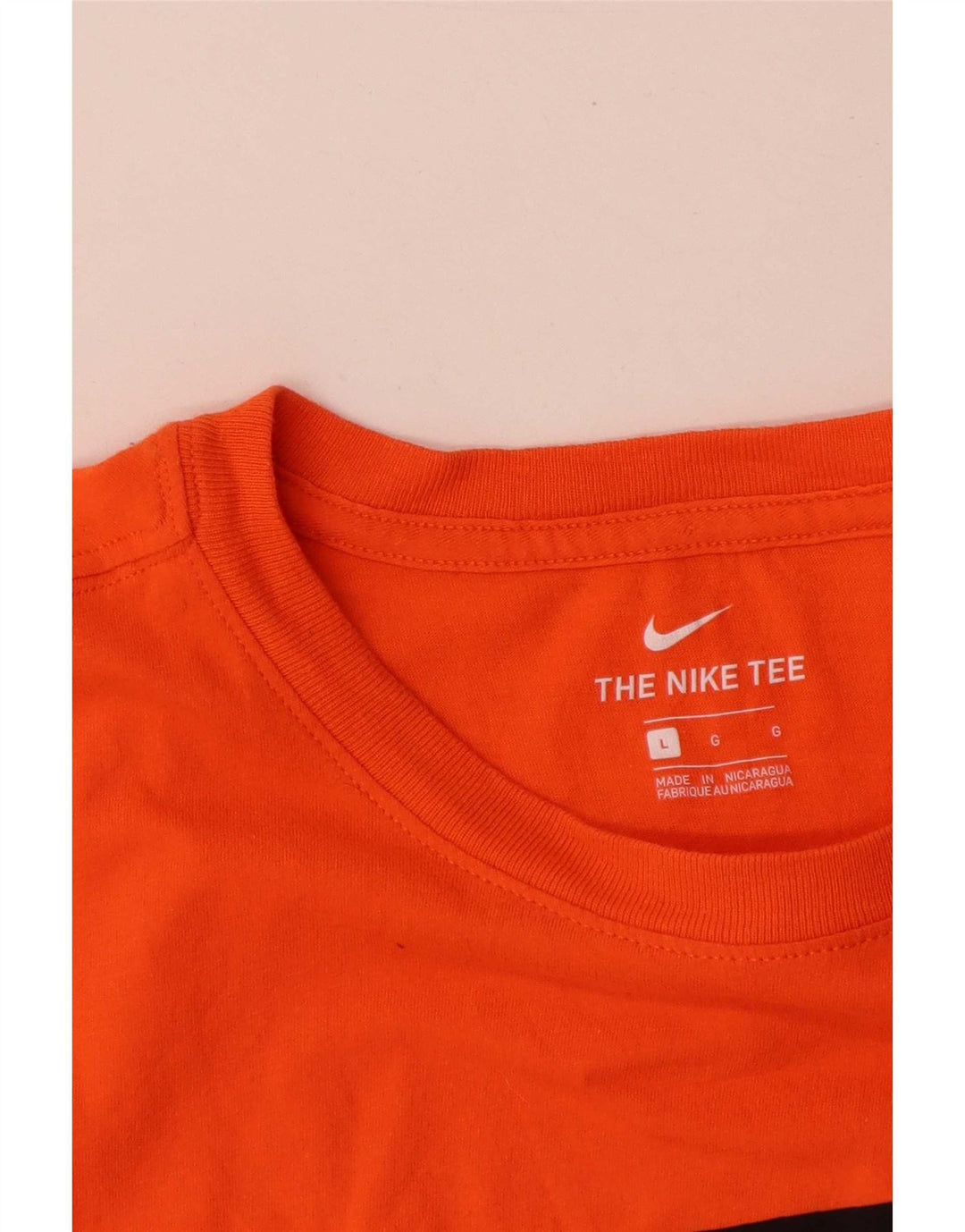 Nike Mens Graphic T-Shirt Top Large Orange Cotton