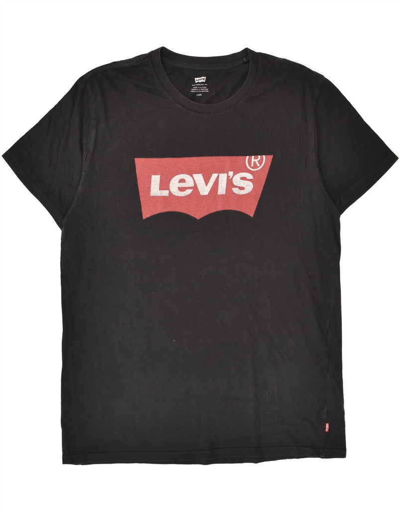 LEVI'S Mens Graphic T-Shirt Top Large Black Cotton | Vintage Levi's | Thrift | Second-Hand Levi's | Used Clothing | Messina Hembry 