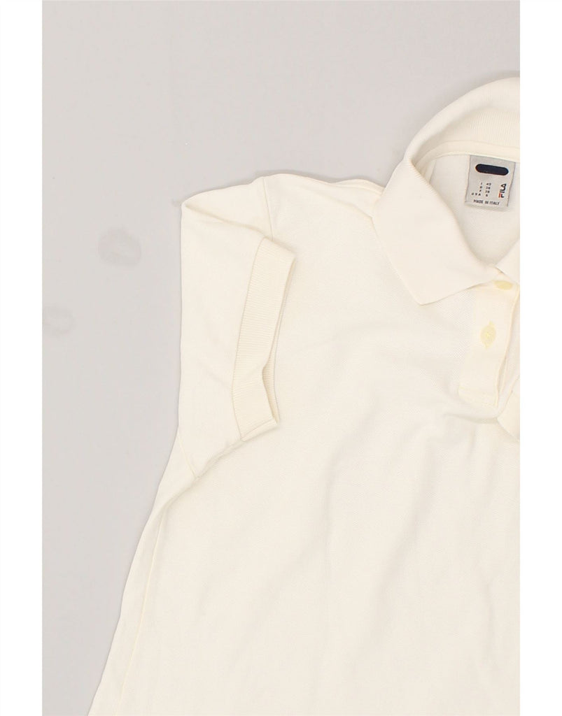 FILA Womens Polo Shirt US 6 Medium White | Vintage Fila | Thrift | Second-Hand Fila | Used Clothing | Messina Hembry 
