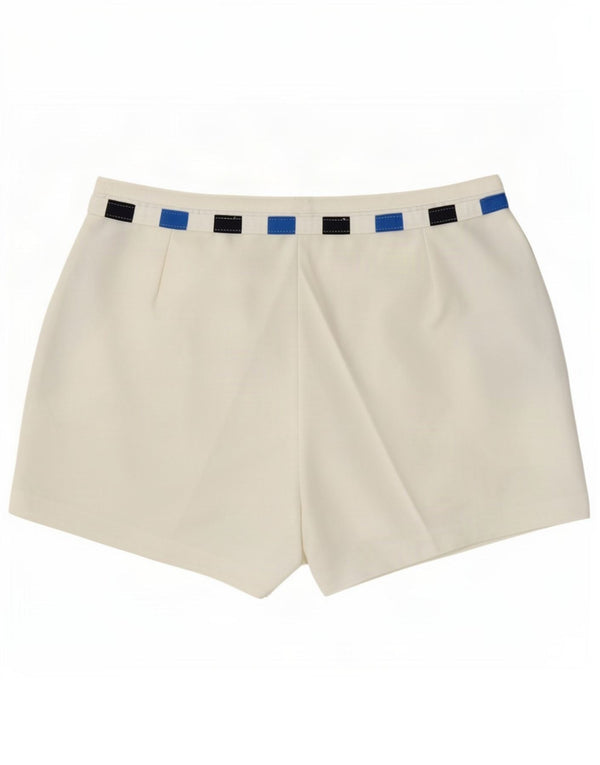 Sergio Tacchini Womens Chino Shorts IT 52 2XL W36 White Colourblock