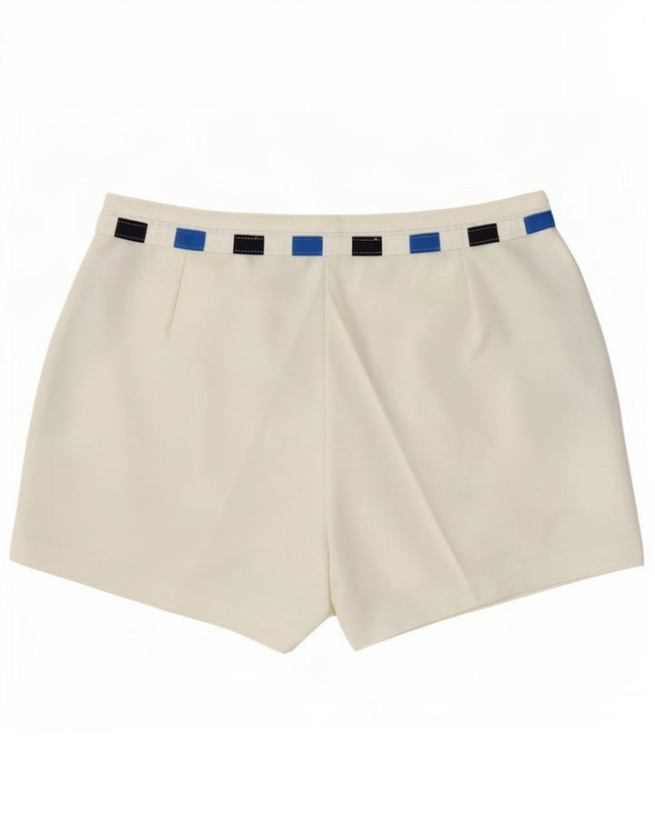 Sergio Tacchini Womens Chino Shorts IT 52 2XL W36 White Colourblock