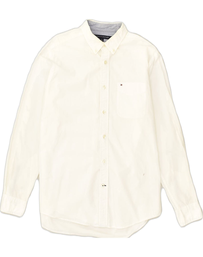 TOMMY HILFIGER Mens Classic Fit Shirt Medium White Cotton | Vintage Tommy Hilfiger | Thrift | Second-Hand Tommy Hilfiger | Used Clothing | Messina Hembry 