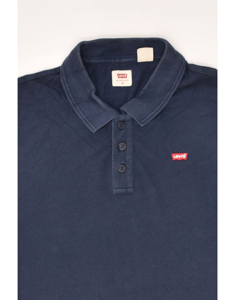 LEVI'S Mens Polo Shirt Medium Navy Blue Cotton | Vintage Levi's | Thrift | Second-Hand Levi's | Used Clothing | Messina Hembry 