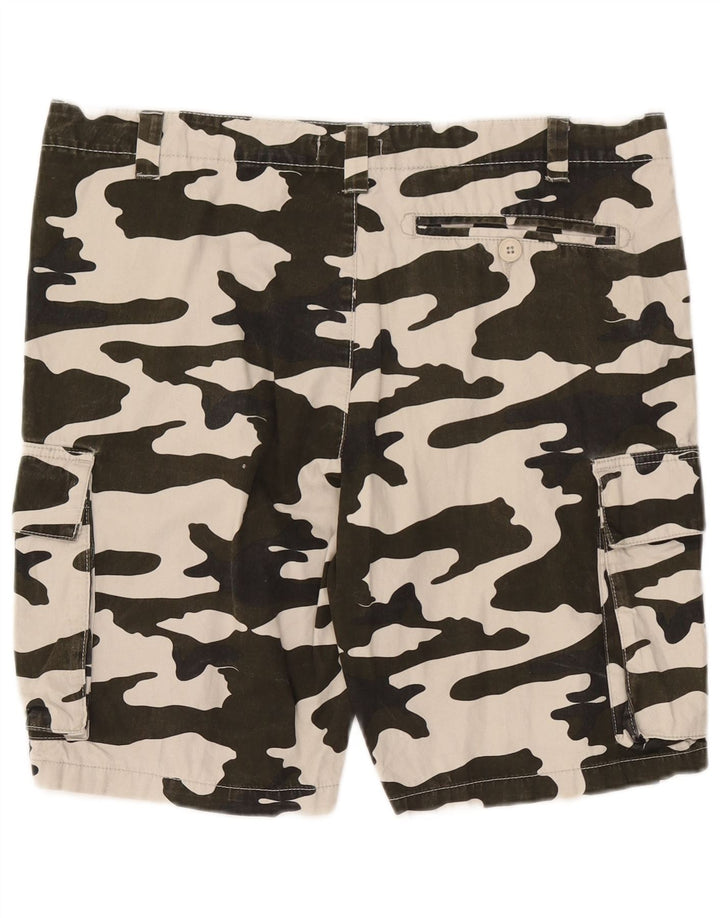 French Connection Mens Cargo Shorts W34 Large  Khaki Camouflage