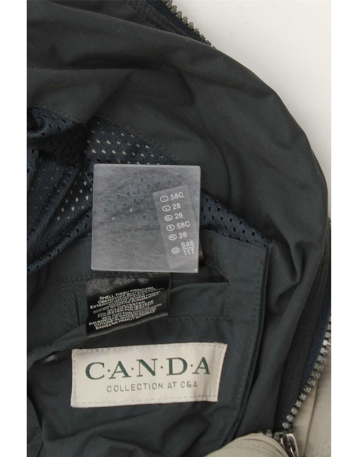 C & A Mens Windbreaker Jacket IT 46 Large Grey Polyester