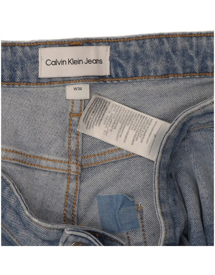 Calvin Klein Mens Dad Slim Jeans W34 L28 Blue Cotton