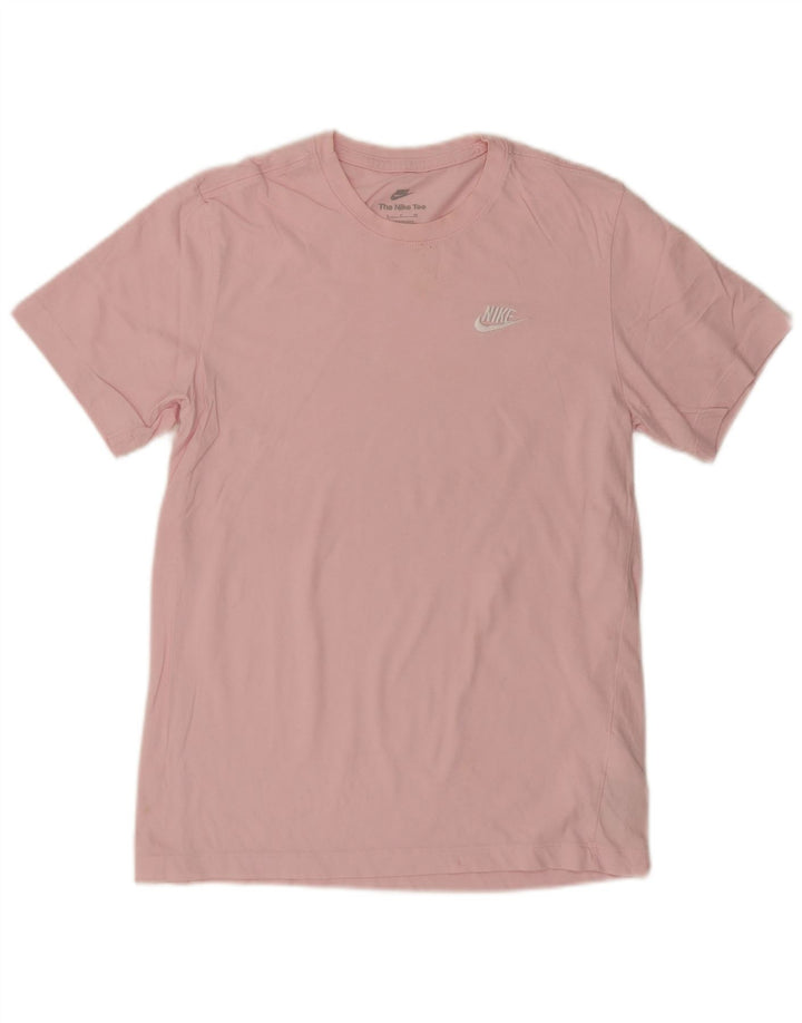 Nike Womens T-Shirt Top UK 10 Small Pink Cotton
