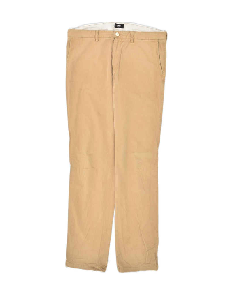 HUGO BOSS Mens Regular Fit Chino Trousers W36 L35 Beige Cotton | Vintage Hugo Boss | Thrift | Second-Hand Hugo Boss | Used Clothing | Messina Hembry 