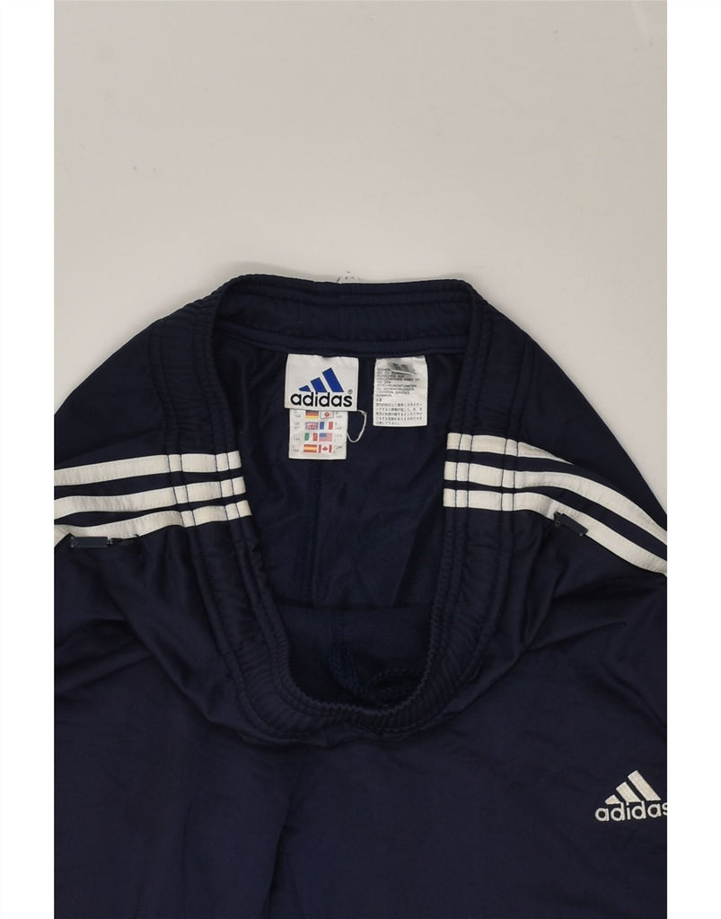 ADIDAS Mens Tracksuit Trousers Medium Navy Blue Polyester | Vintage Adidas | Thrift | Second-Hand Adidas | Used Clothing | Messina Hembry 