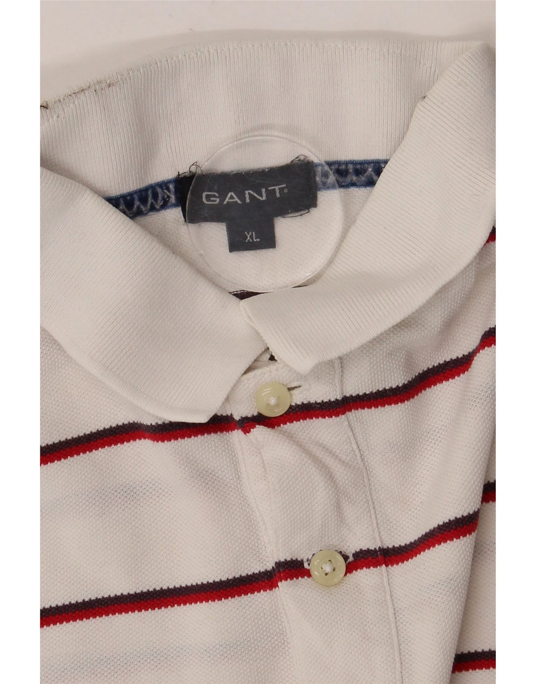 GANT Mens Polo Shirt XL White Striped