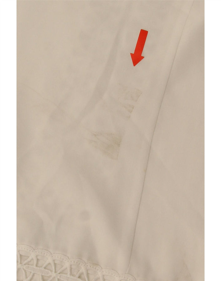 Lipsy Womens Blouse Top UK 6 XS  White Floral Polyester
