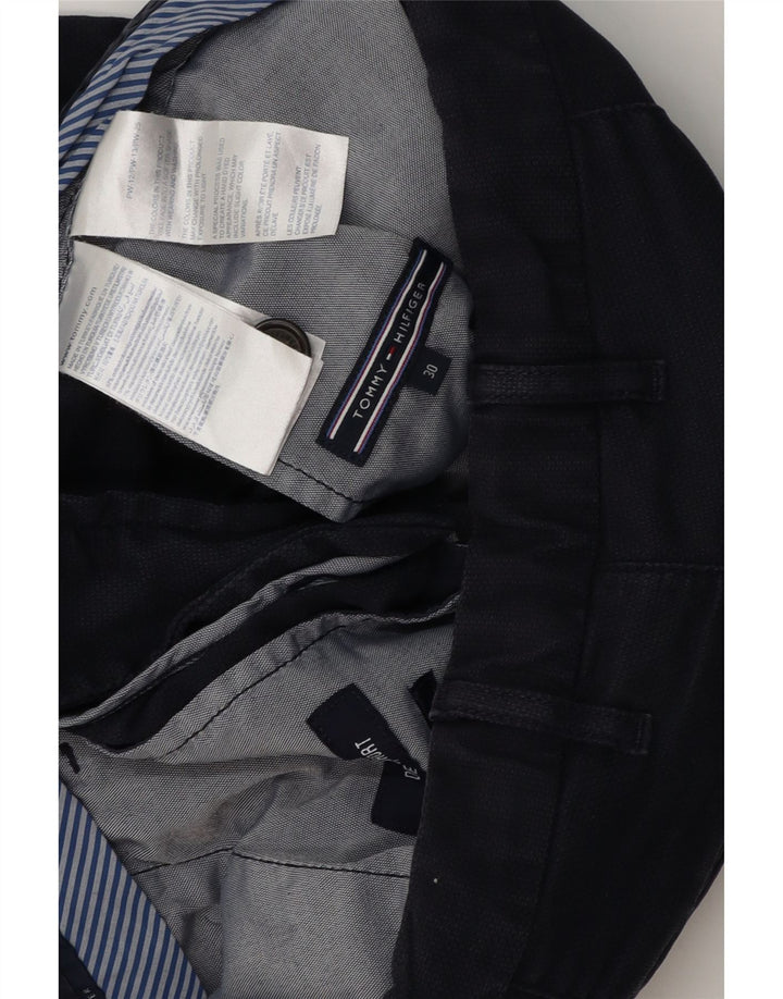 TOMMY HILFIGER Mens Chino Shorts W30 Medium Navy Blue Cotton