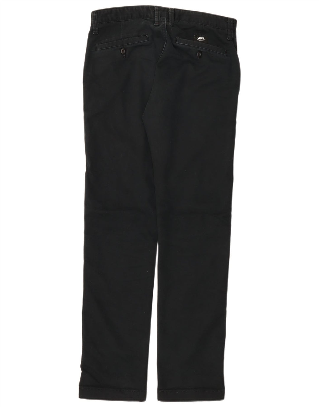 VANS Mens Straight Chino Trousers W30 L32 Navy Blue Cotton