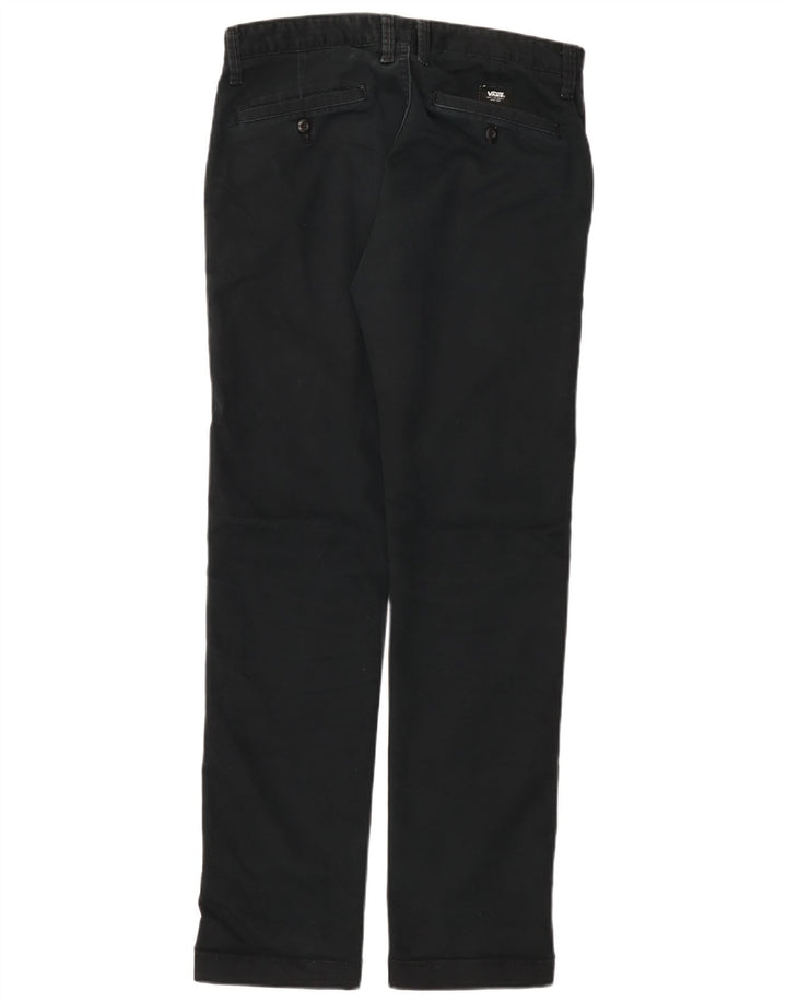 VANS Mens Straight Chino Trousers W30 L32 Navy Blue Cotton