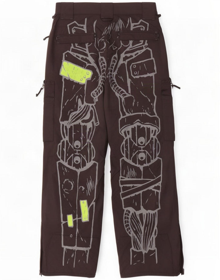 Grenade Mens Graphic Ski Trousers Medium Black Nylon