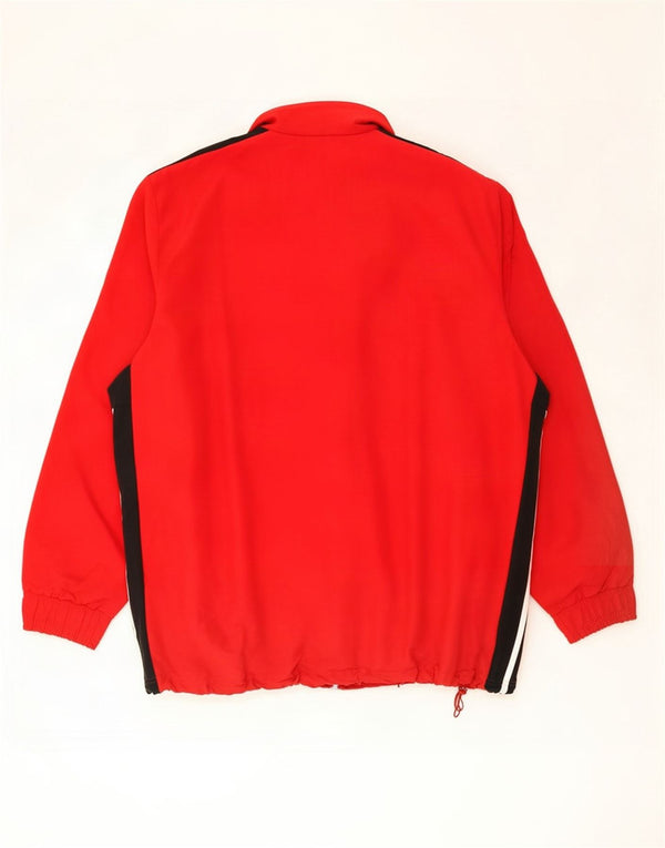 Adidas Mens Climalite Tracksuit Top Jacket 3XL Red Colourblock Polyester