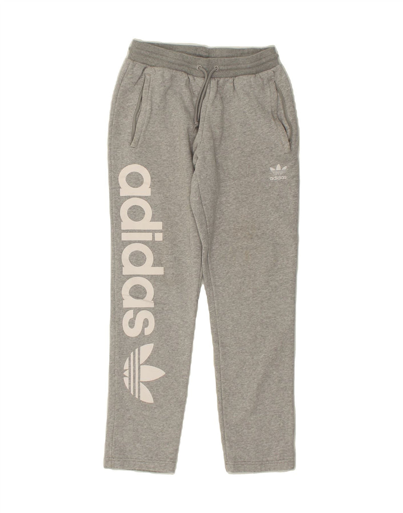 ADIDAS Mens Graphic Tracksuit Trousers Medium Grey Cotton Vintage Adidas and Second-Hand Adidas from Messina Hembry 