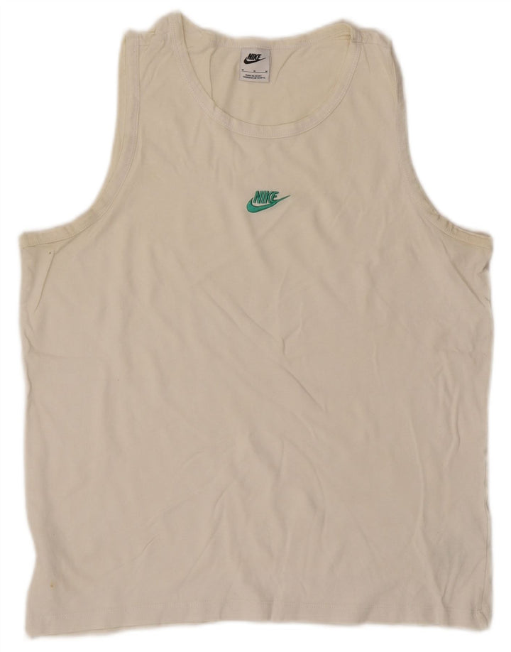 Nike Mens Vest Top Medium White Cotton
