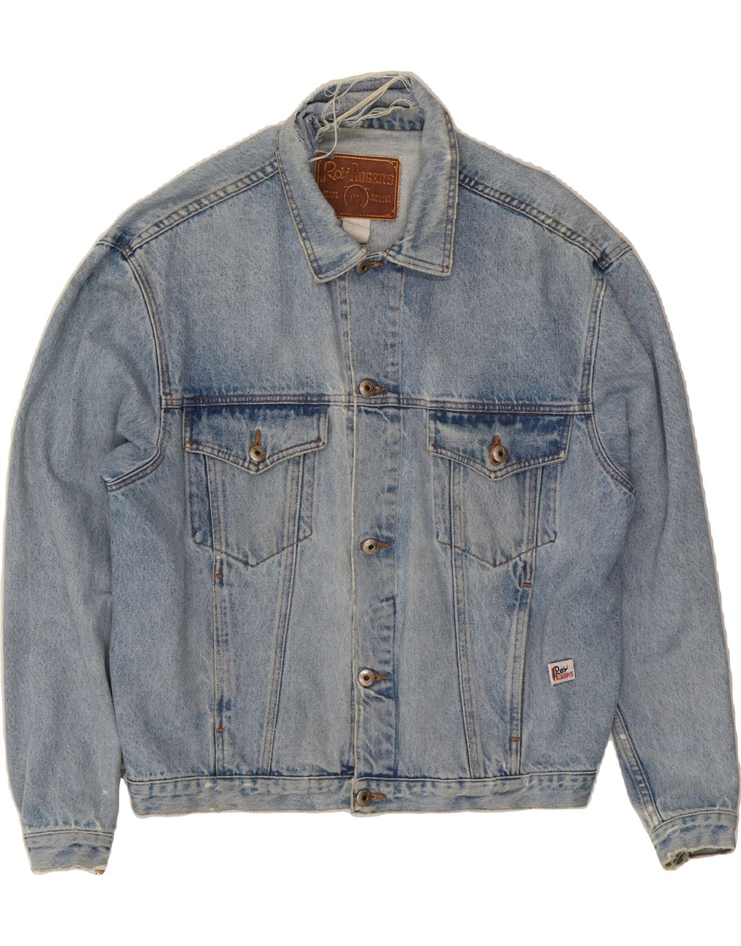 ROY ROGERS Mens Denim Jacket UK 38 Medium Blue