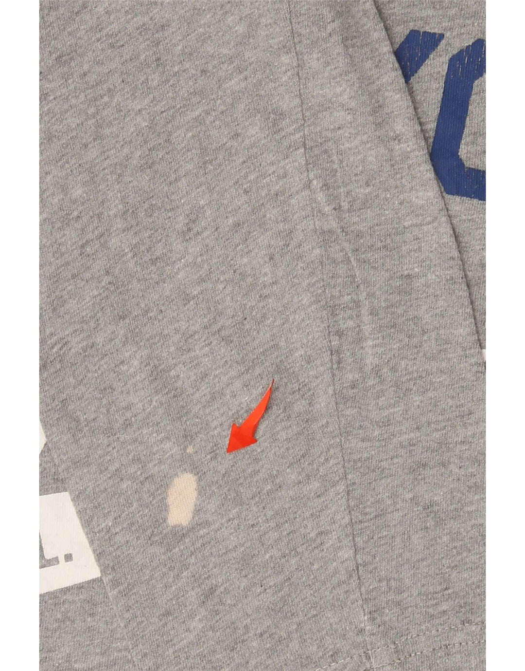 Champion Mens Graphic Top Long Sleeve Medium Grey Flecked Cotton