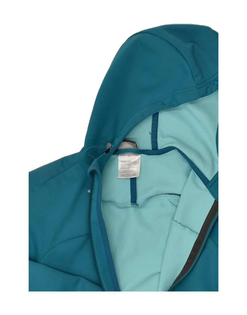 JACK WOLFSKIN Womens Graphic Hooded Windbreaker Jacket UK 8 Small Blue | Vintage Jack Wolfskin | Thrift | Second-Hand Jack Wolfskin | Used Clothing | Messina Hembry 