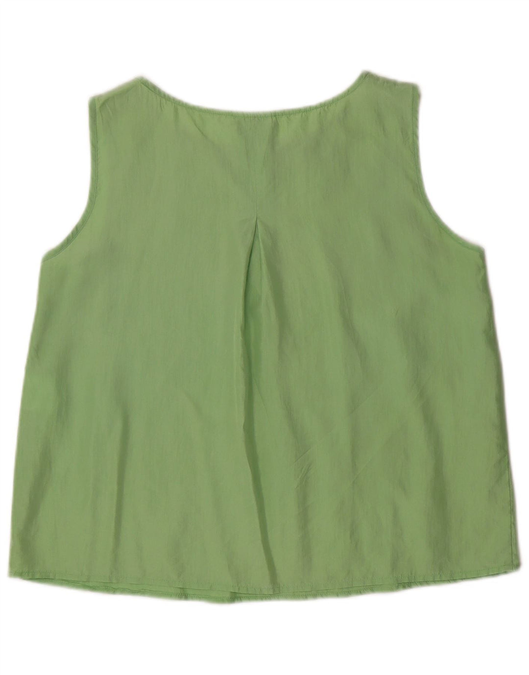 Lazzari Womens Sleeveless Blouse Top IT 44 Medium Green Silk