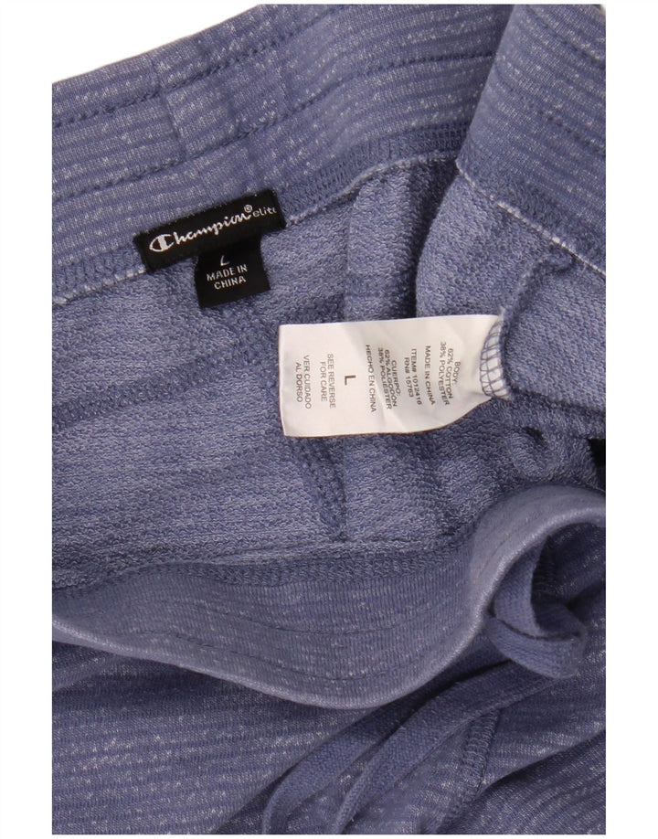 CHAMPION Womens Tracksuit Trousers Joggers UK 14 Large  Blue Flecked