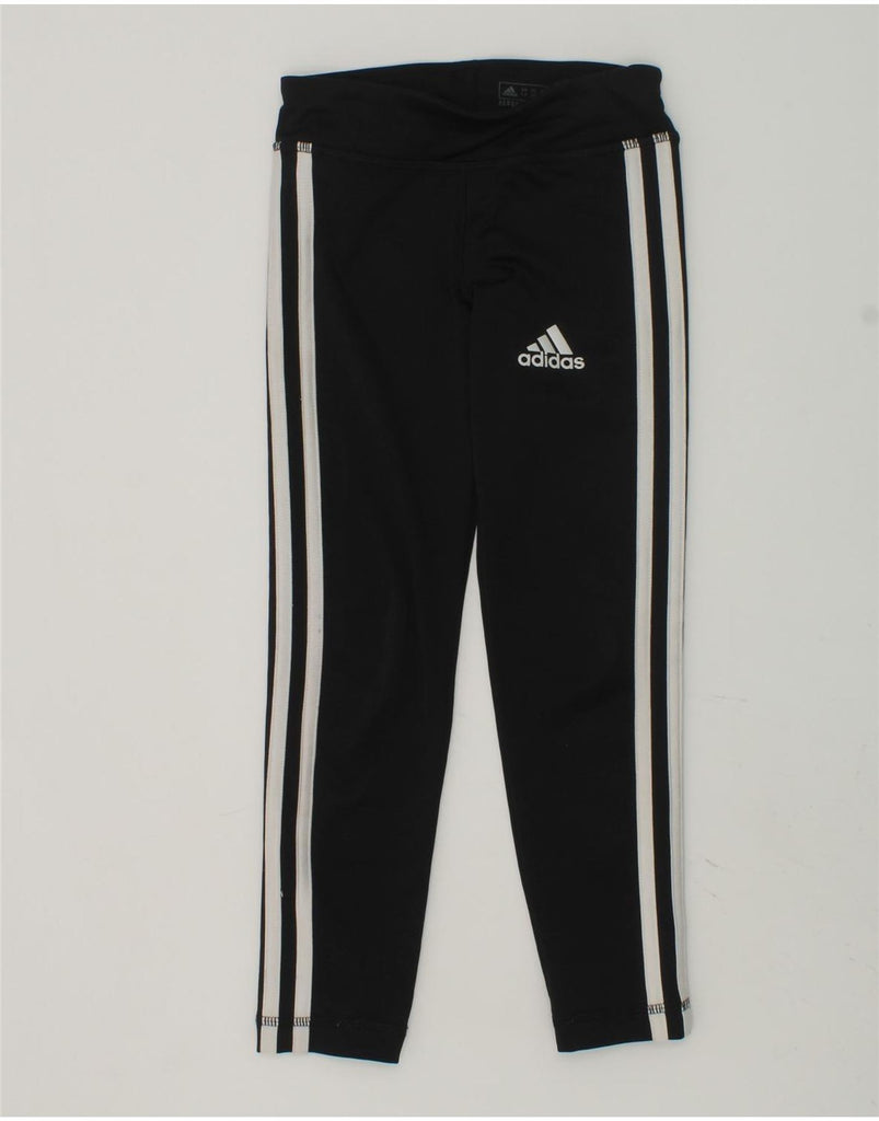 ADIDAS Girls Leggings 5-6 Years Black Polyester | Vintage Adidas | Thrift | Second-Hand Adidas | Used Clothing | Messina Hembry 
